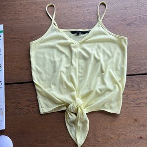 Pastel yellow Vera moda tie front tank